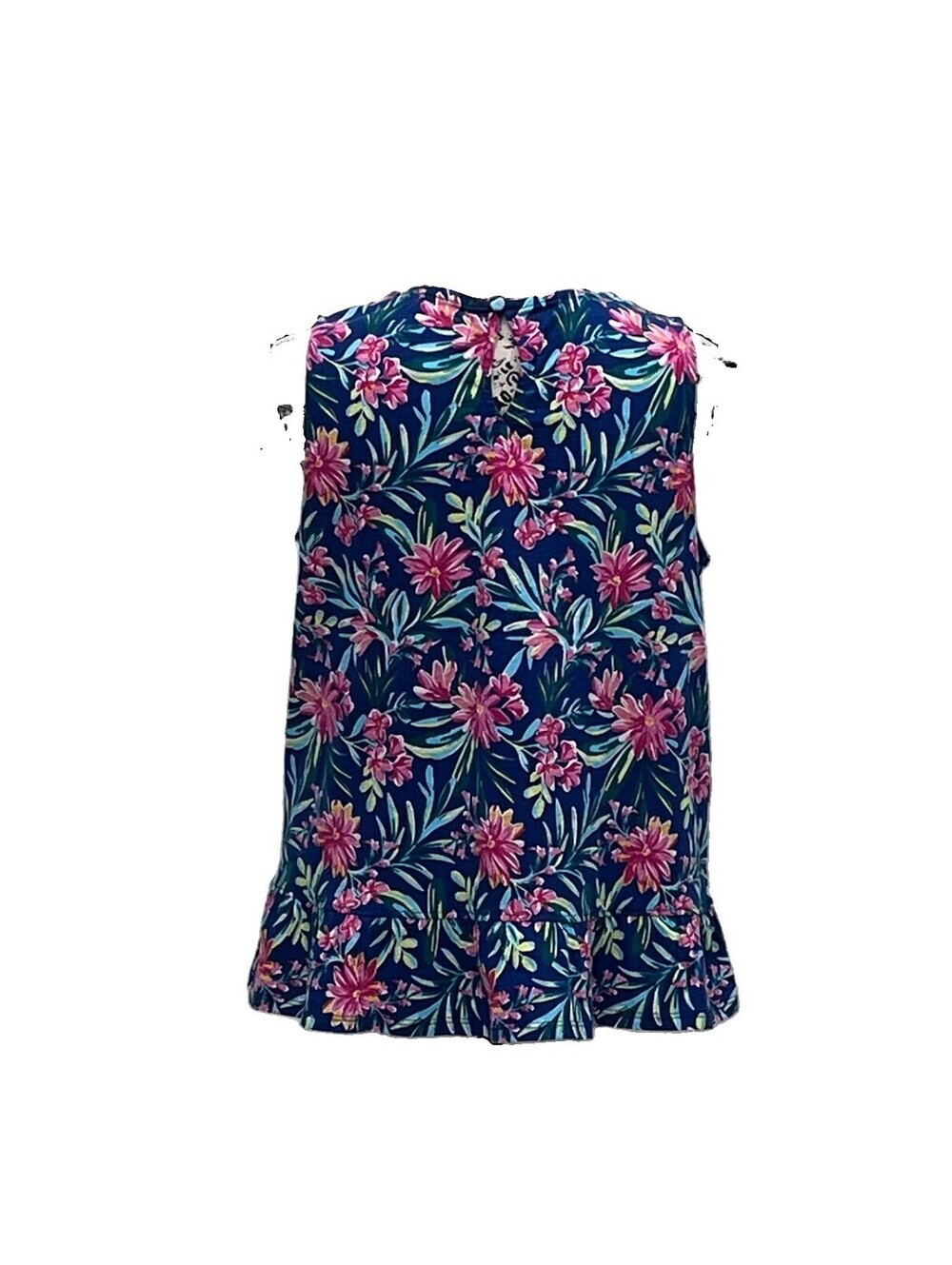 Stella Parker Floral Peplum Blouse Women’s Small Tropical Beach Coastal Preppy - Picture 5 of 9